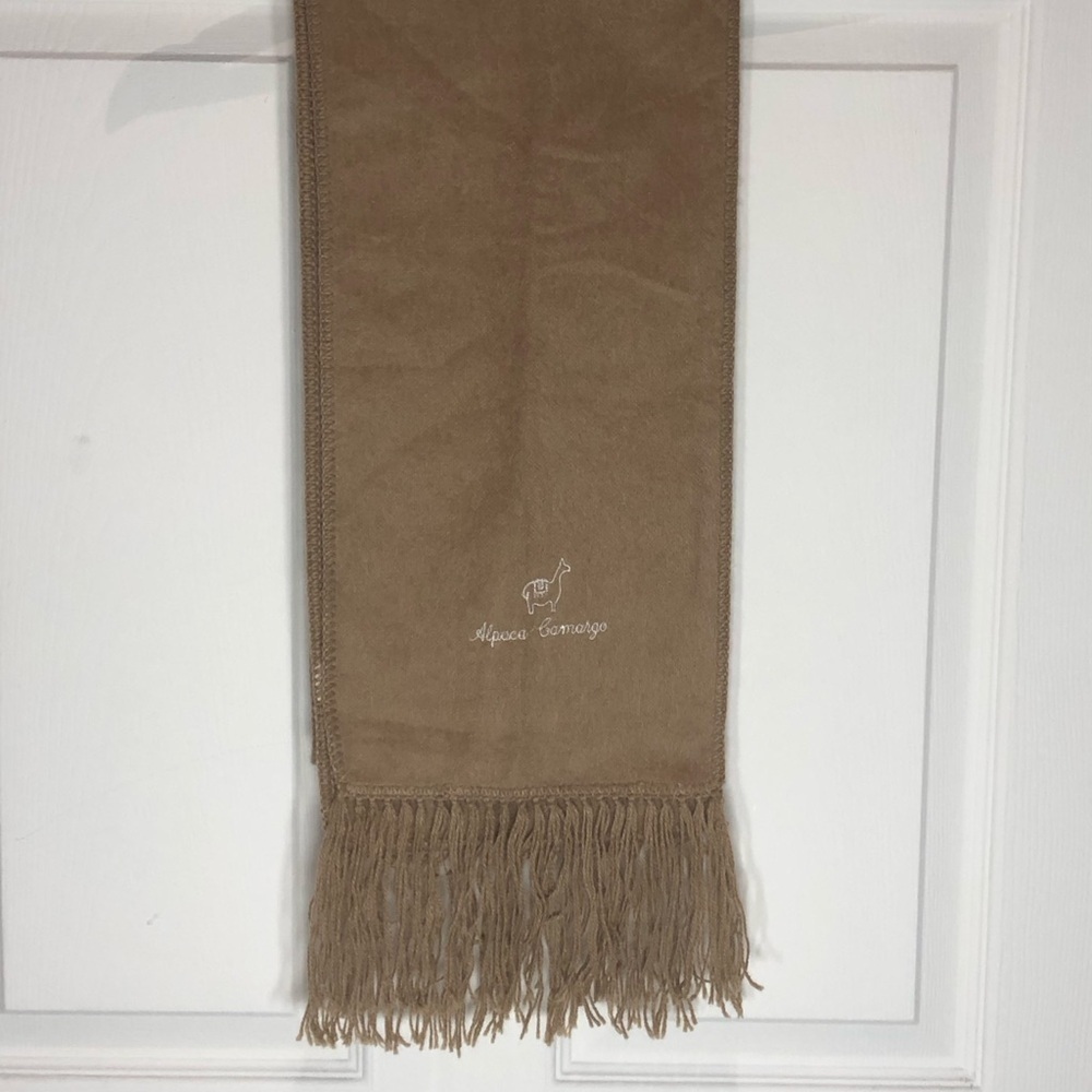 Alpaca tan scarf